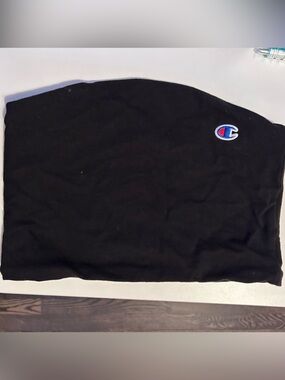 Champion Black Bando Top with Logo Tag